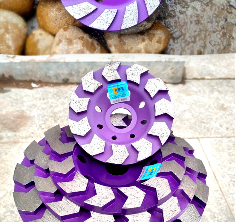金刚石磨片混凝土磨盘水泥地打磨片石材抛光片角磨机磨光片 100mm紫色