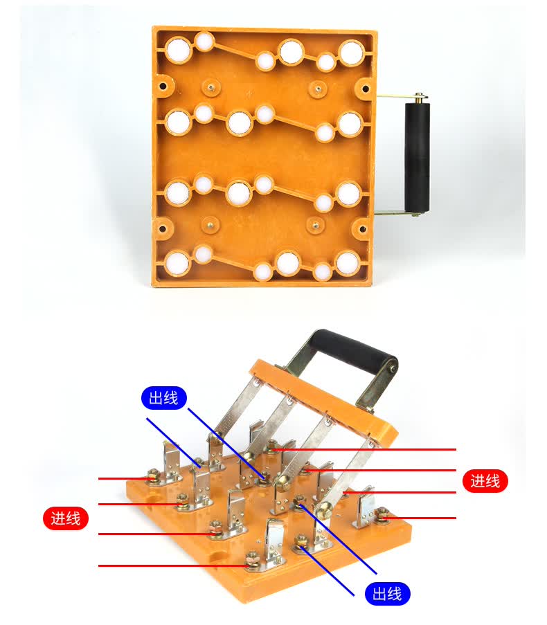 rmscsh200a防误刀开关加厚铜件开启式三相四线双投隔离开关光伏并网刀