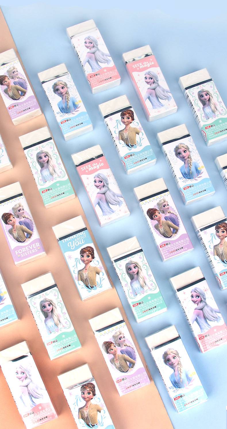 迪士尼(disney)可爱橡皮擦公主皇冠橡皮小学生女铅笔擦盒装儿童创意