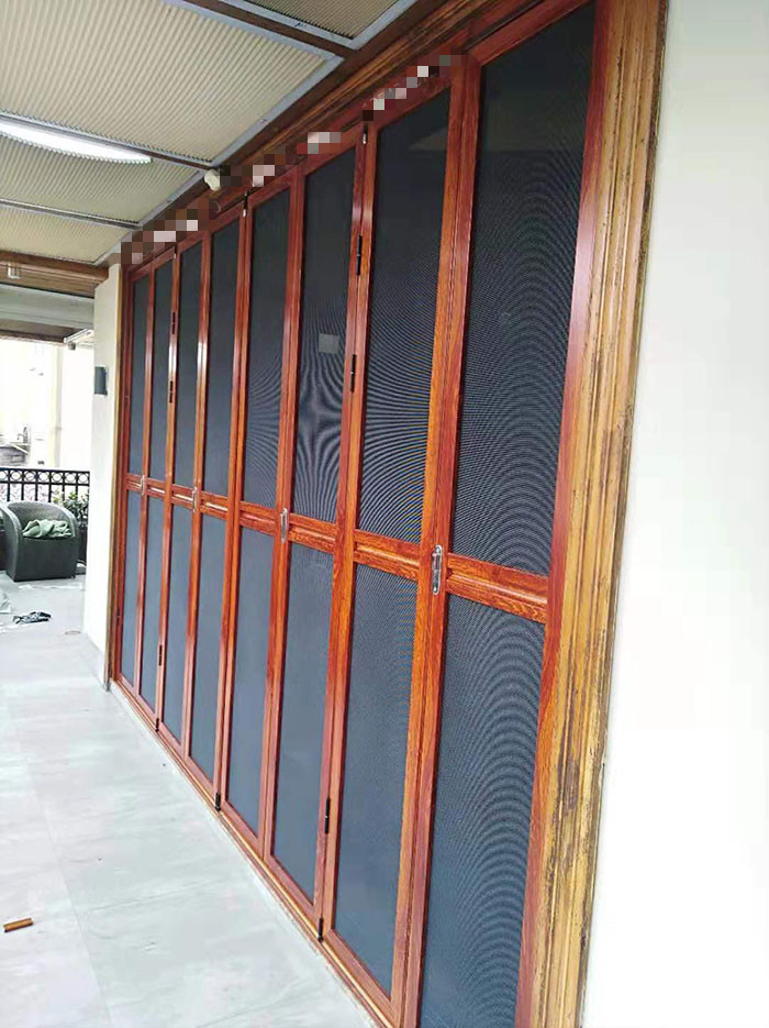 夏季纱门 推拉式 折叠金钢网防盗大门铝合金防蚊纱窗金刚网带锁防蚊门
