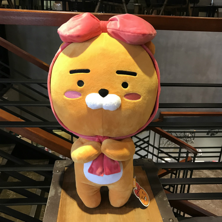 kakao friends卡考ryan55cm防弹蓝帽狮子公仔金南俊大号玩偶 儿童节