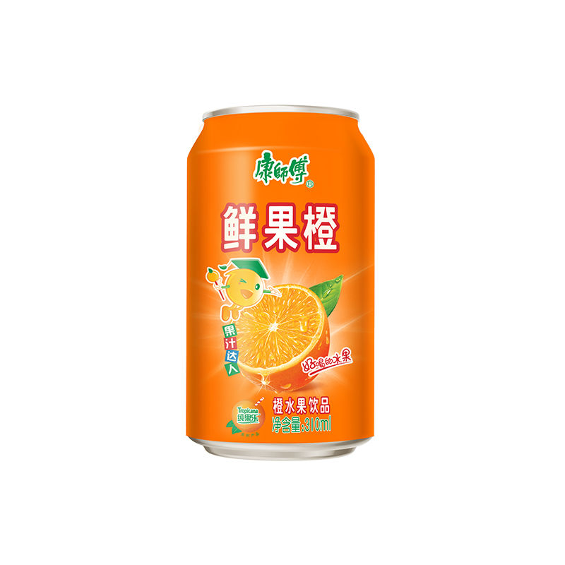 康师傅鲜果橙310ml24罐可选整箱易拉罐装装水果汁饮料饮品餐饮310ml24