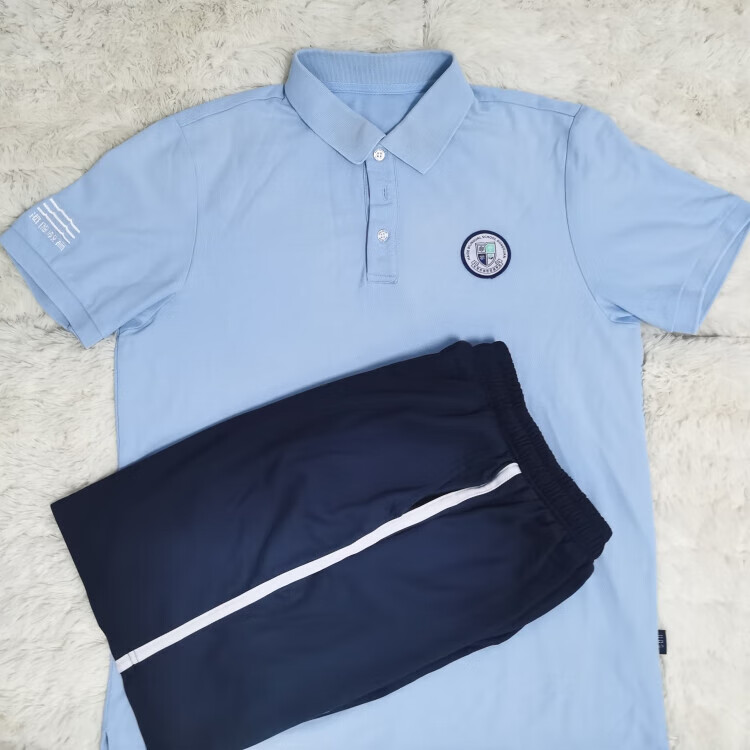 东莞市海德双语学校校服园服夏秋冬季运动装 中学海德polo衫白色秋季