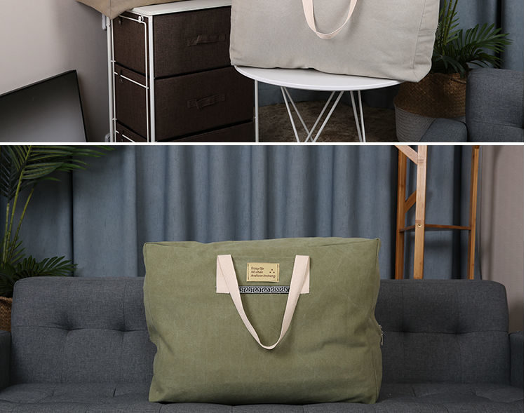 大号帆布大袋子加厚打包袋行李袋结实搬家收纳袋行李旅行装被子的桔色