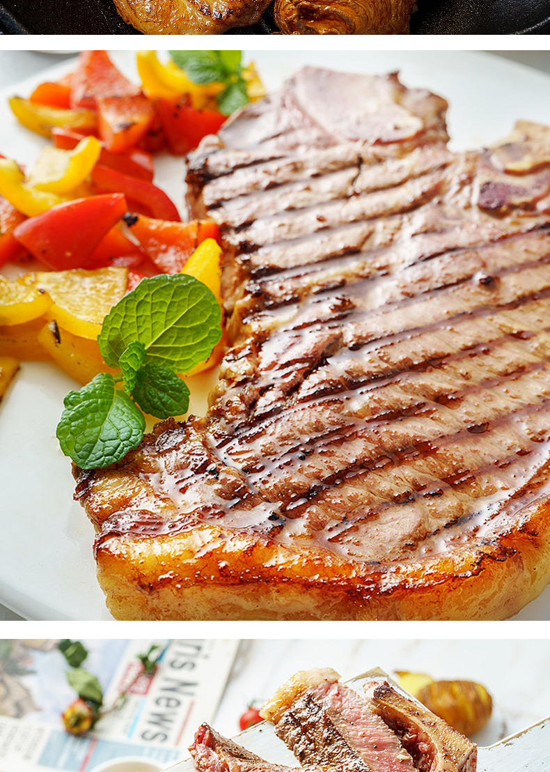 赣香婆澳洲进口谷饲安格斯丁骨t骨牛排原切厚切西冷菲力烧烤肉食材m3