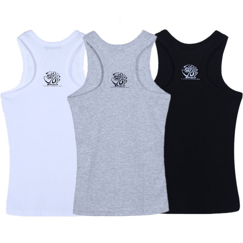 男士小背心夏季男背心2件运动工字印花背心男青年打底 白酒红 印花