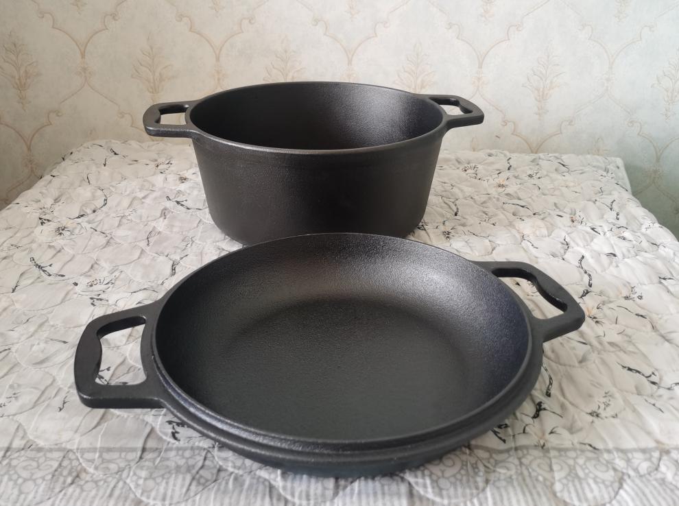 洛极铸铁锅面包锅烤欧包两用锅多用炖锅汤锅无涂层烤箱可用美国洛极