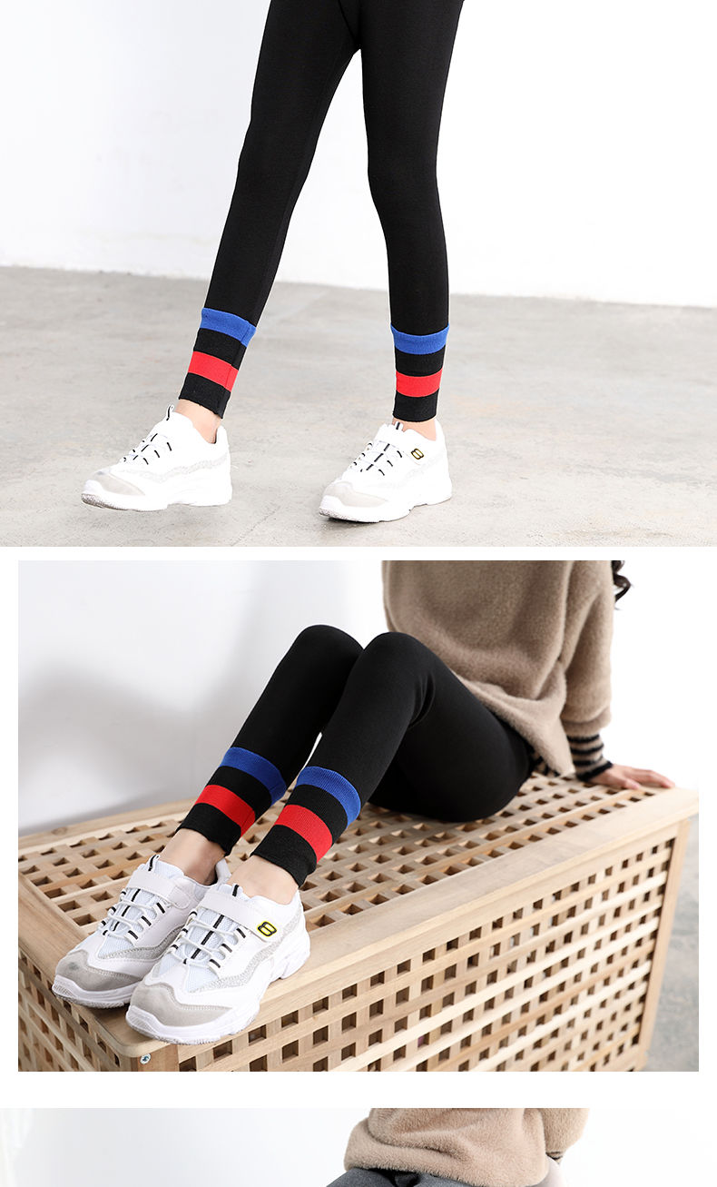 勉廖 儿童裤秋冬天女孩童打底裤加绒宝宝外穿女童打底裤外穿女款春秋