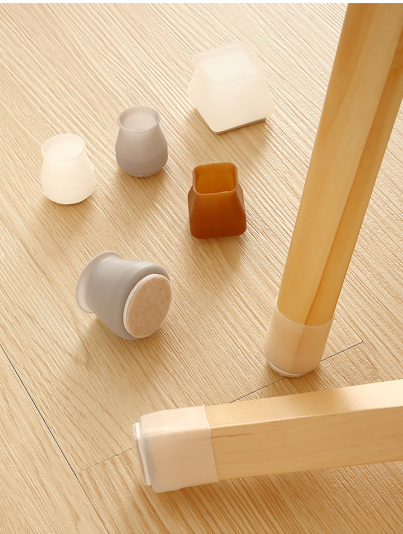 椅子脚套桌椅脚垫桌腿硅胶保护套静音凳子腿硅胶脚套地板防滑小号方形