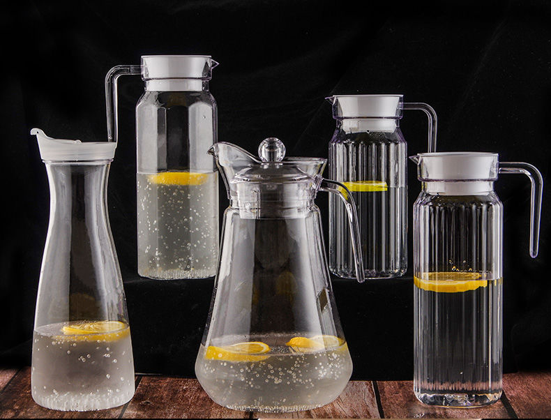 亚克力扎壶塑料酒吧洋酒调酒啤酒果汁壶冷水壶家用饭店耐热果汁壶1100