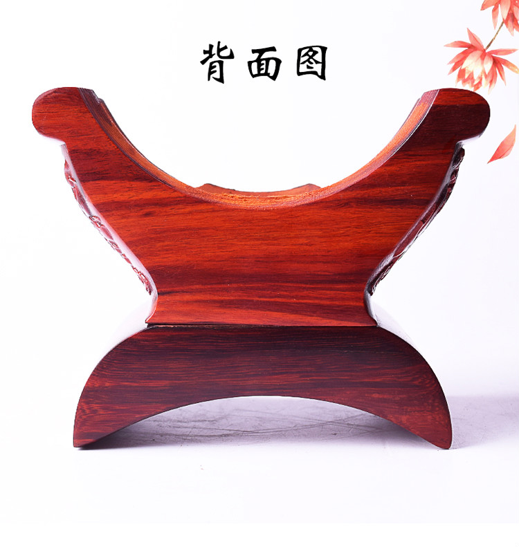yama jia板胡底座板胡拖紫檀老红木板胡底托河南豫剧大包雕刻板胡配件