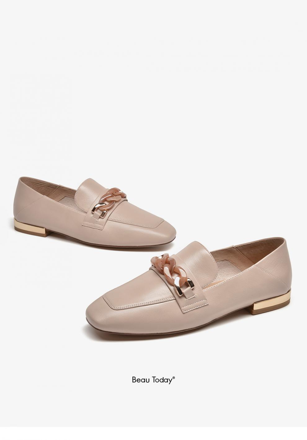 beautoday乐福鞋女通勤英伦风女鞋夏季新品豆豆鞋时尚休闲鞋女士