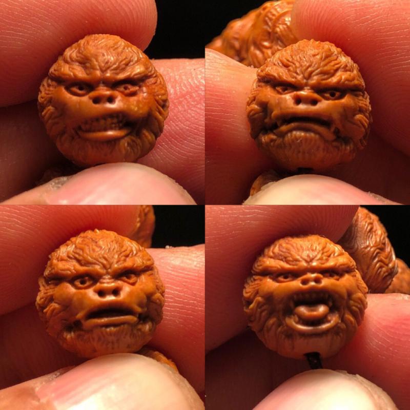 猴头核桃猴脸雕刻图样图片