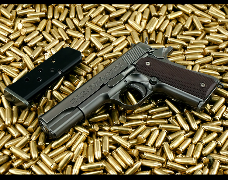 成人模型抢玩具手炝抢模型1205抛壳全枪模大号合金玩具不可发射银色5