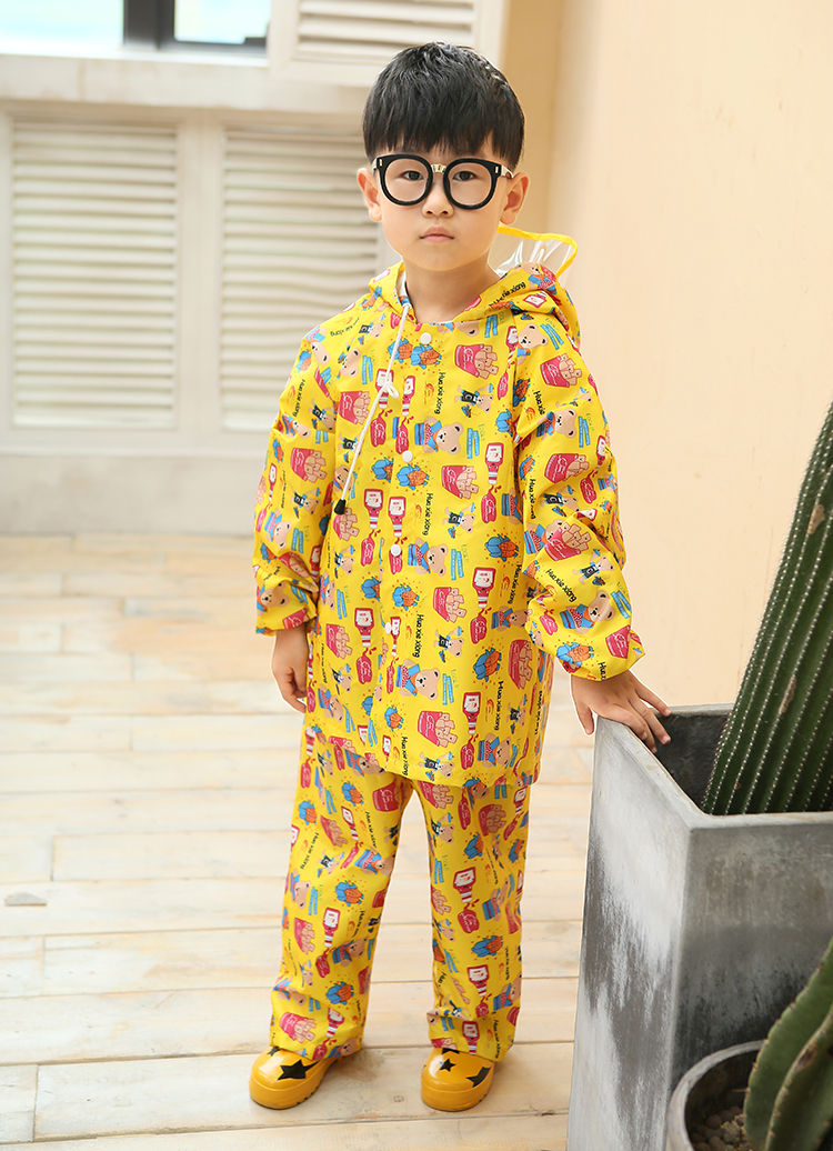 迪士尼(disney)儿童雨衣雨裤套装分体式2件套小学生男女童防水衣 大阿