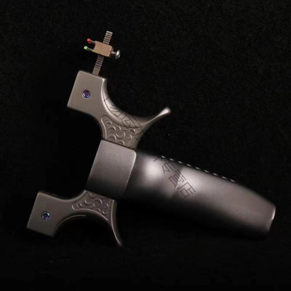 阿拉善弹弓户外不锈钢天蓬元帅免绑快压夹片扁皮筋射击竞技龙之火钛