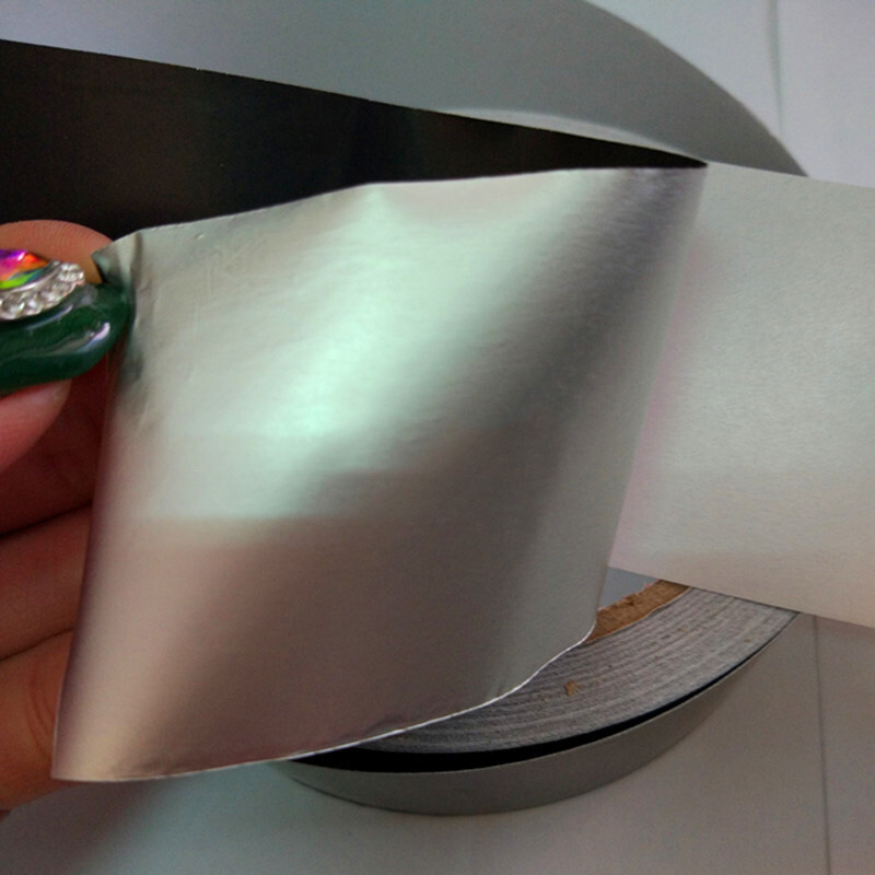 加厚黑色铝箔胶带防晒耐高温抗老化胶粘锡纸5mm25米不干胶 8公分*25米