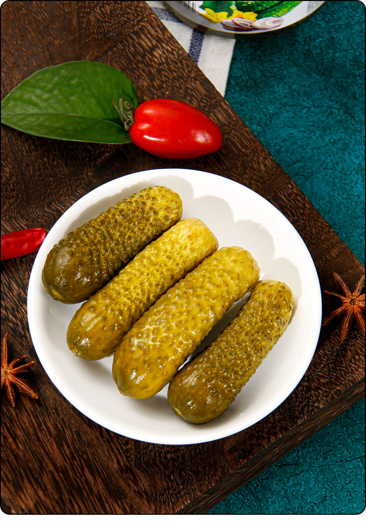 俄式酸黄瓜俄罗斯进口罐头原装酱小青瓜正西餐配菜小菜500g酸黄瓜2瓶