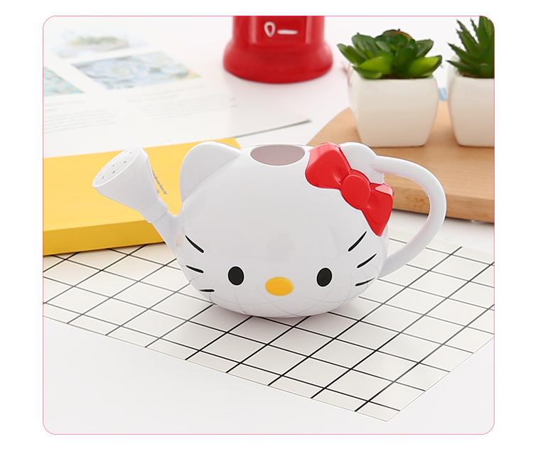 卡通凯蒂猫可爱浇花喷壶宝宝洗澡洒水壶家用小号塑料浇菜2个粉红