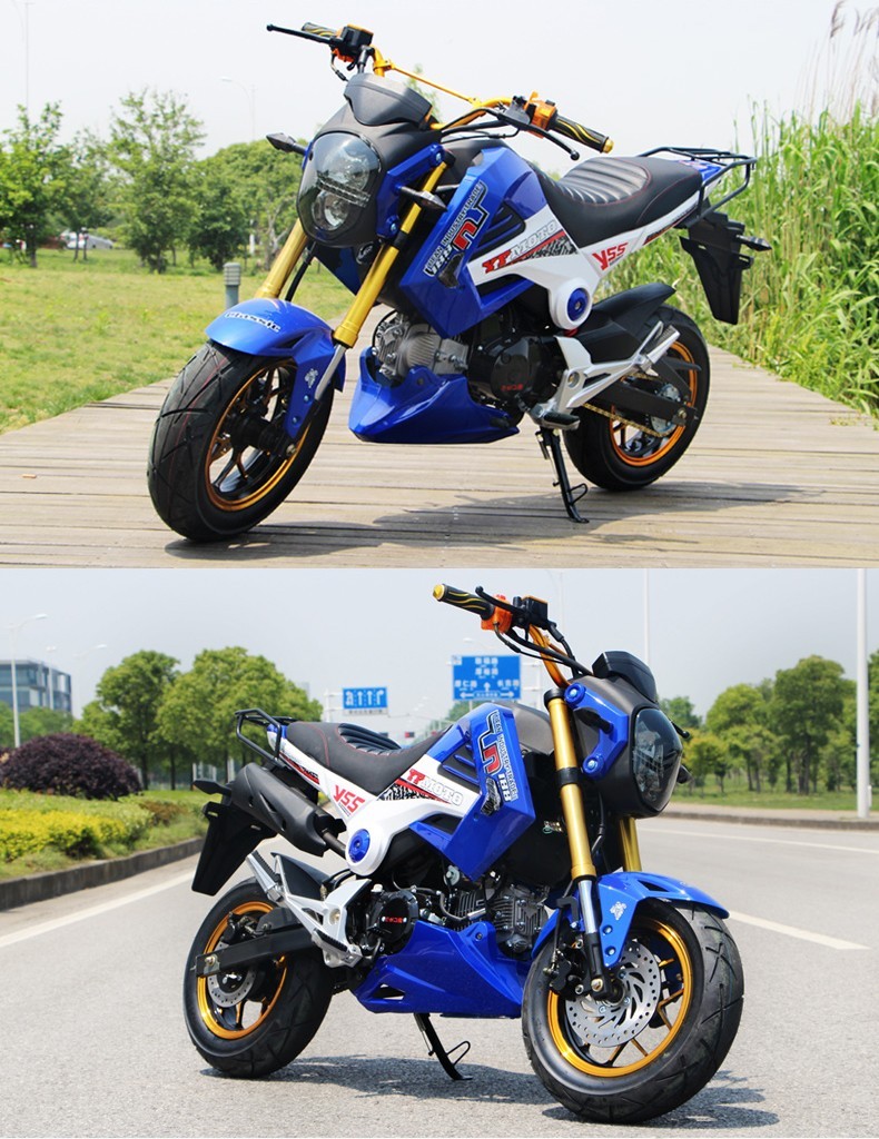 m3摩托车125cc小猩猩越野摩托车街车迷你休闲车小飞鹰小高赛 m3-红色