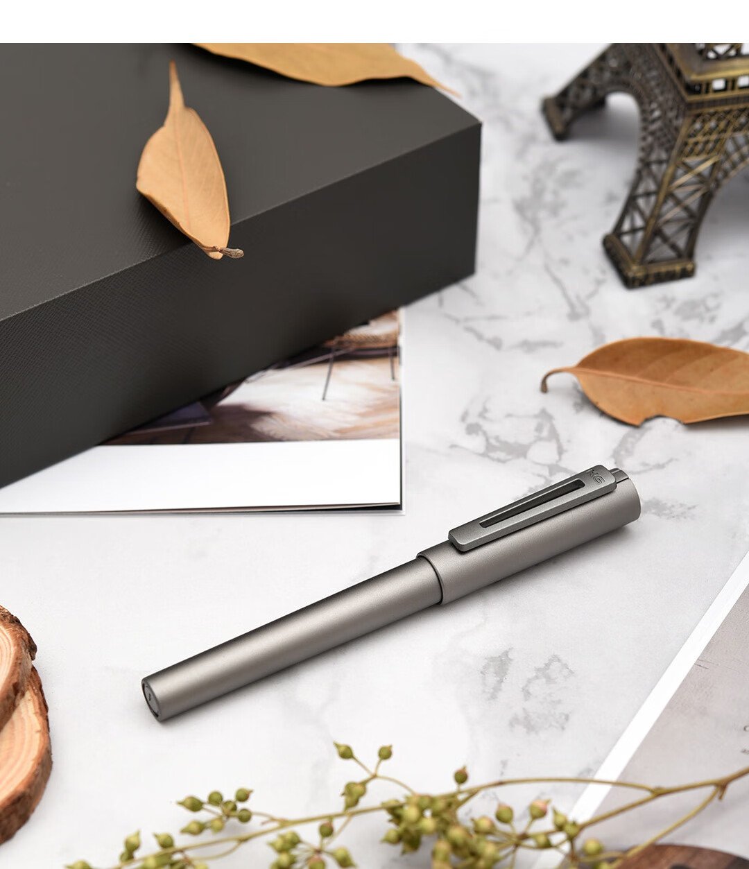 kaco 百锋金属钢笔礼盒套装 学生商务办公钢笔ef尖墨水囊双重灌墨礼盒