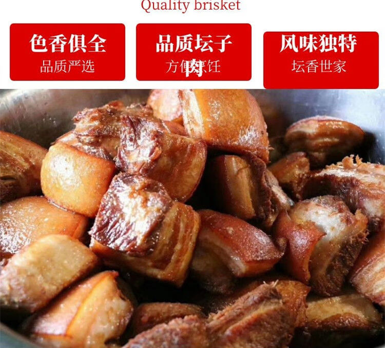 四川汉源特产坛子肉罐罐肉油底肉坛坛肉土猪肉500克2包原味