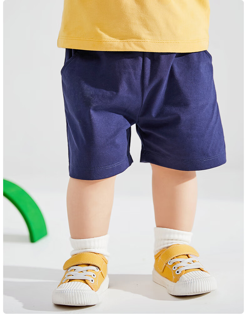 男童夏装儿童裤子夏季薄款外穿幼儿休闲裤小童运动短裤牛仔蓝110cm