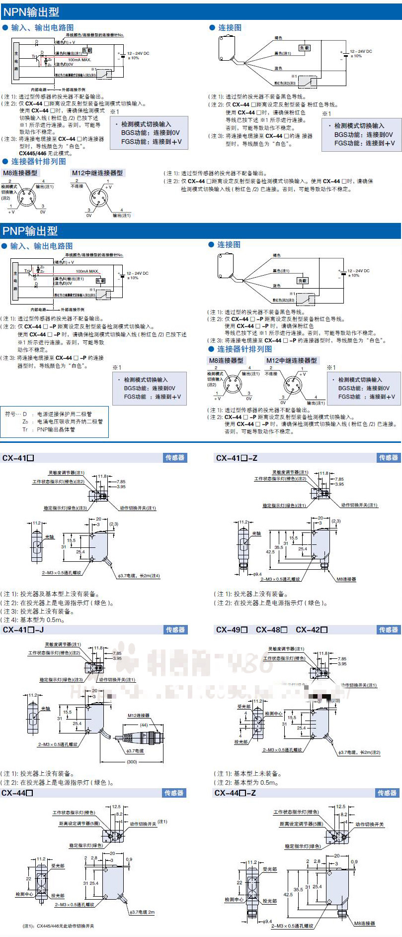 松下光电传感器说明书图片