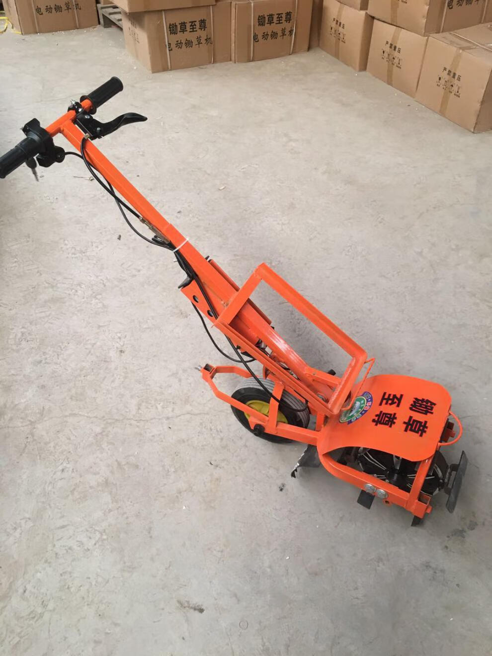 电动锄草除草机懒人小型锄地松土手推开沟神器开荒农用耕地充电式单轮