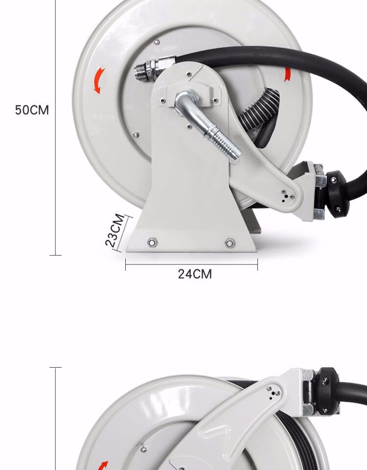 加油机卷盘器自动伸缩加油管卷管器绞盘抽油泵89536分10米卷盘