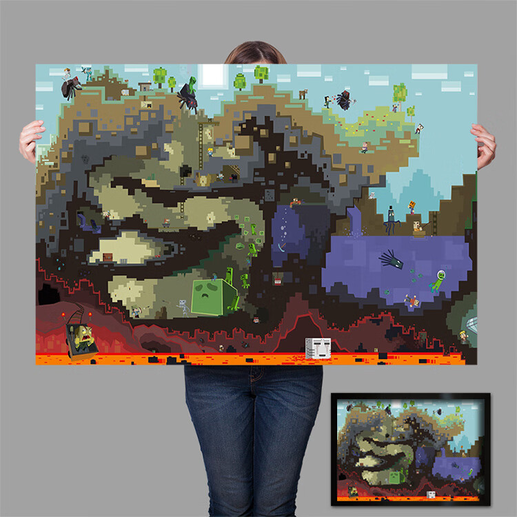 我的世界海报minecraft 我的世界海报装饰挂画定制游戏周边宿舍背景墙