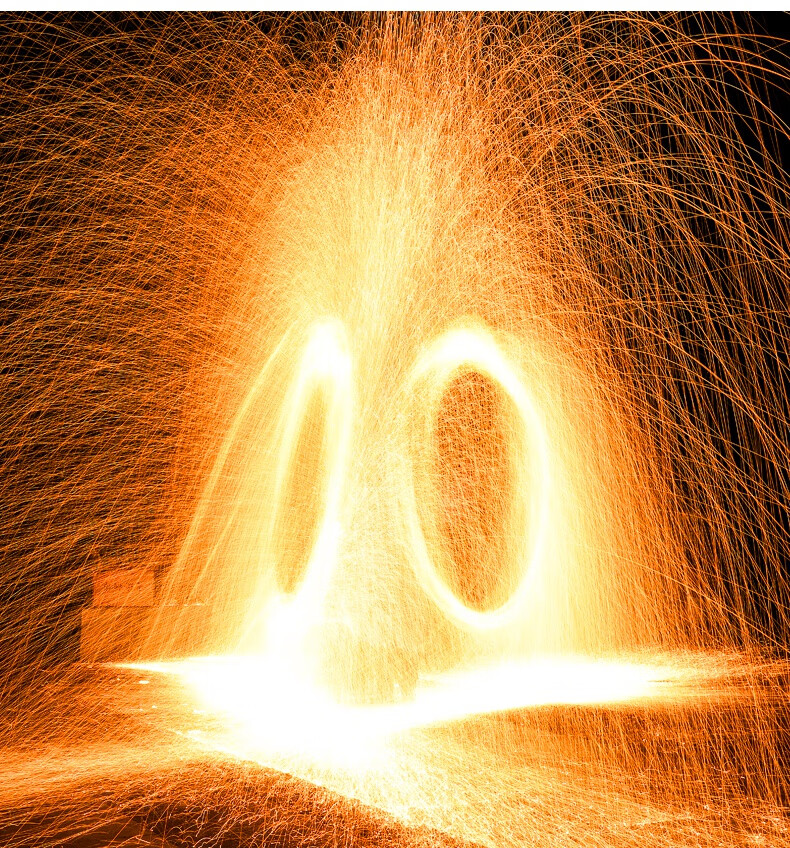 钢丝棉烟火网红火花棉打铁花打树花彩色铁棉花手持火焰手甩花手摇