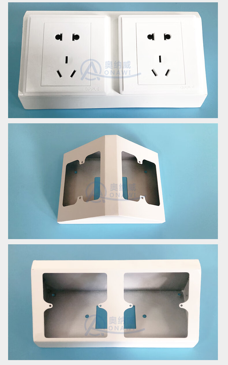 实验室铁盒专用插座盒岛式插座边台钢制中央台双面多功能86型五孔揽欧