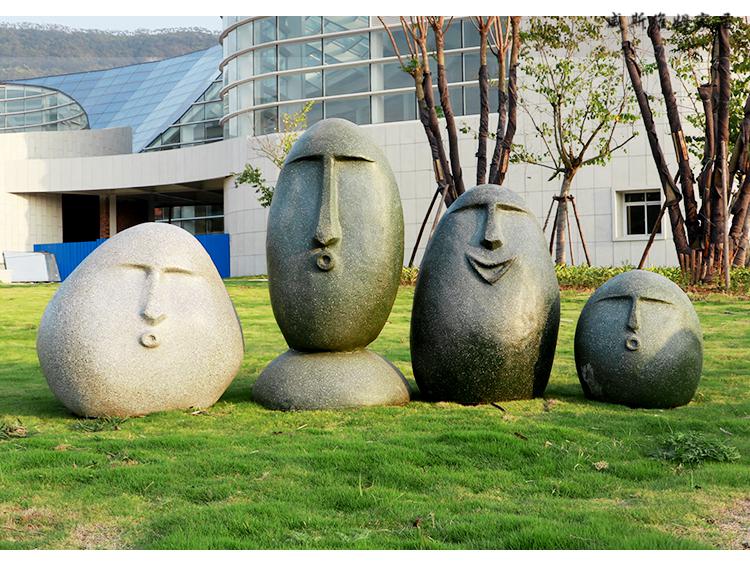 高端公园摆件户外抽象石头玻璃钢雕塑园林景观房地产花园庭院造景创意