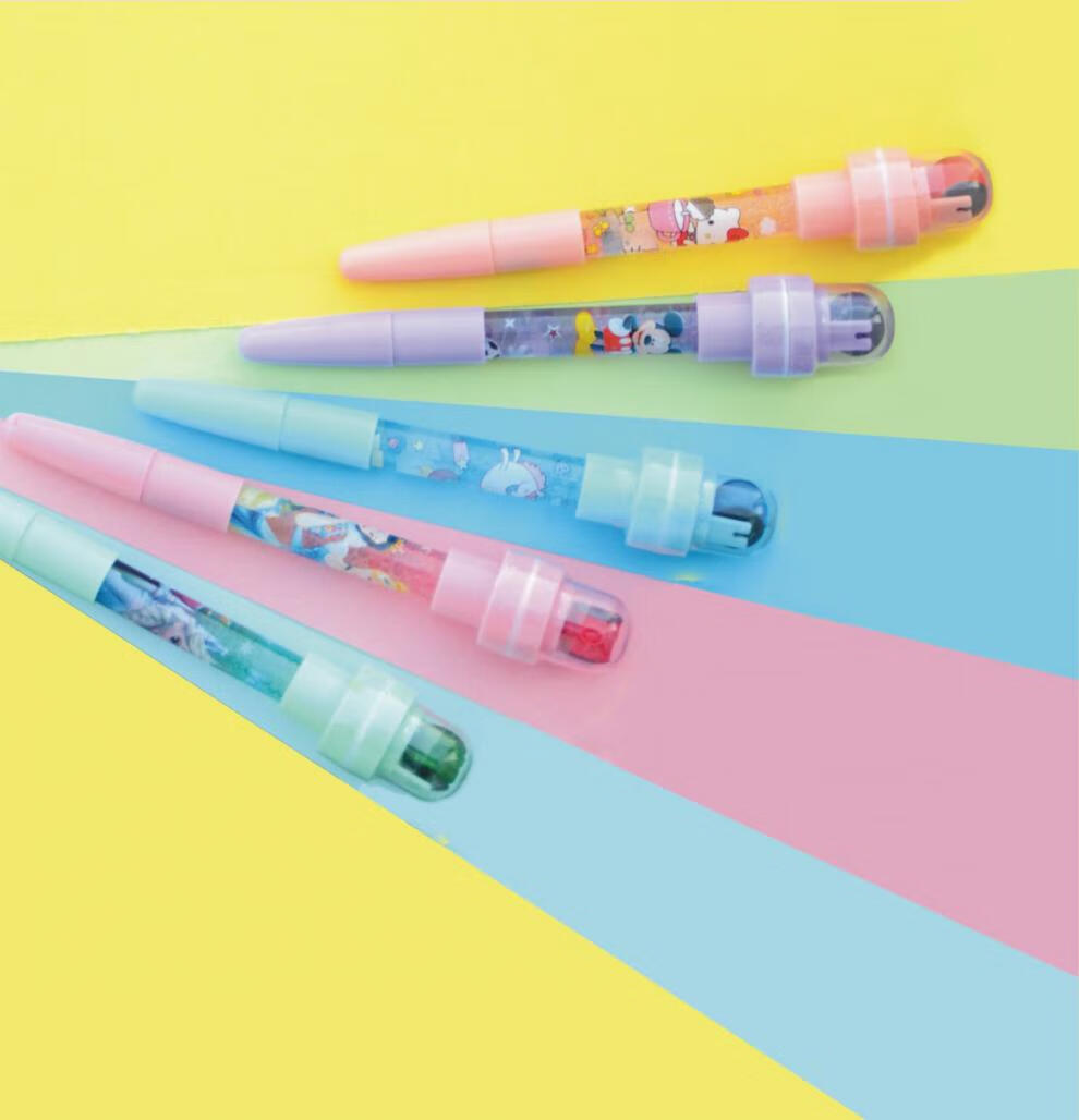 2022新款多功能泡泡笔卡通网红多功能泡泡笔笔抖音同款灯光滚轮印章五