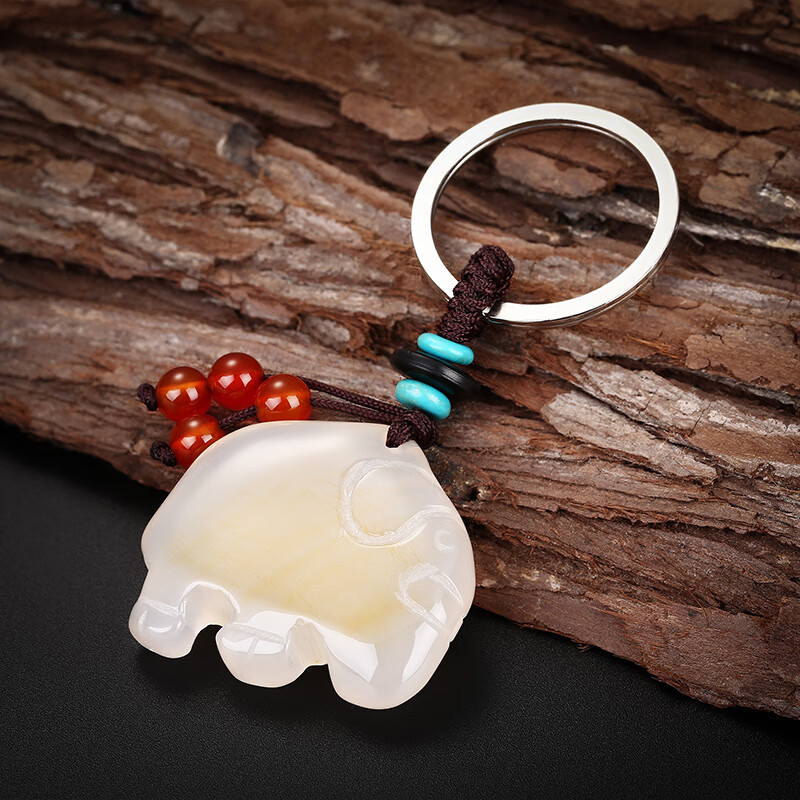 玉髓貔貅汽车钥匙扣男女挂件玉髓钥匙扣财源貔貅