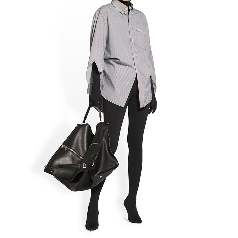 【包税】balenciaga/巴黎世家 22年秋冬新款 女士黑白条纹纯棉饰有