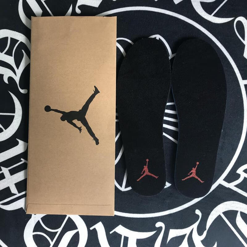 aj1鞋垫适配 3 4 6 13 34鞋垫原装空军一号北卡蓝激光蓝鞋垫 倒钩黑色