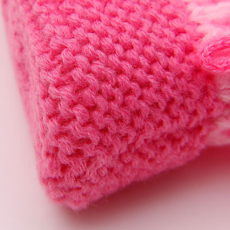 成品编织春秋婴儿毛线鞋新生儿毛线鞋子宝宝针织鞋0-3-6个月 红色纯色