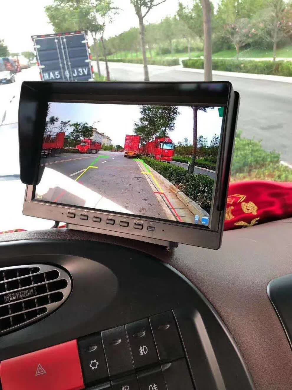 10寸大货车半挂车四路手机监控360度全景行车记录仪倒车影像高清7寸