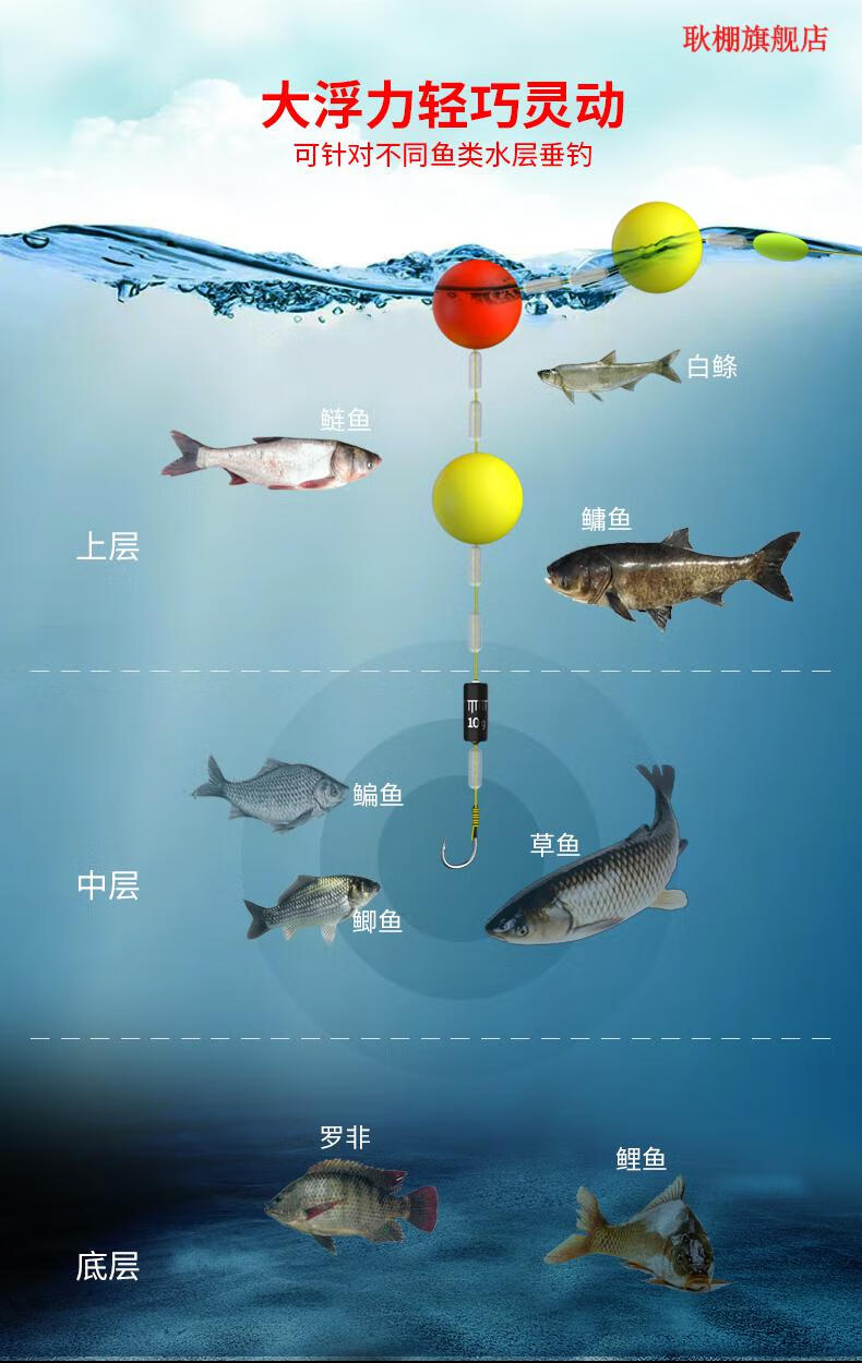 小凤仙七星漂线组路亚浮钓草鱼线远投海竿洛阳球球七星漂单钩成品绑