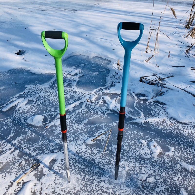 ls 冰镩子冰钓冬钓手工冰锥冰钏冰川砸冰凿破冰钻眼神器钓鱼装备 四棱