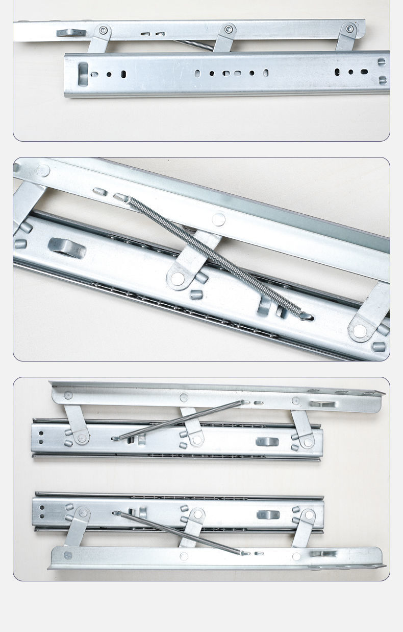 桌面延伸板伸缩餐桌五金配件升降滑道方桌变圆桌折叠桌面延长板滑轨