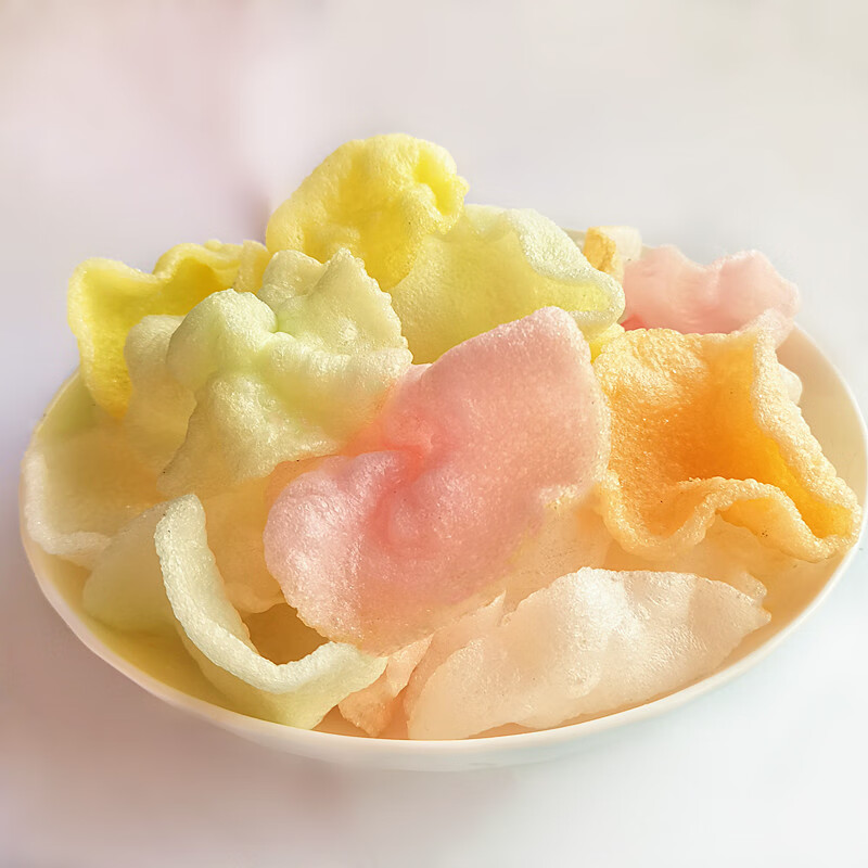 茗播虾片虾片自己炸原料饭店酒店商用网红零食休闲怀旧大连特产膨化