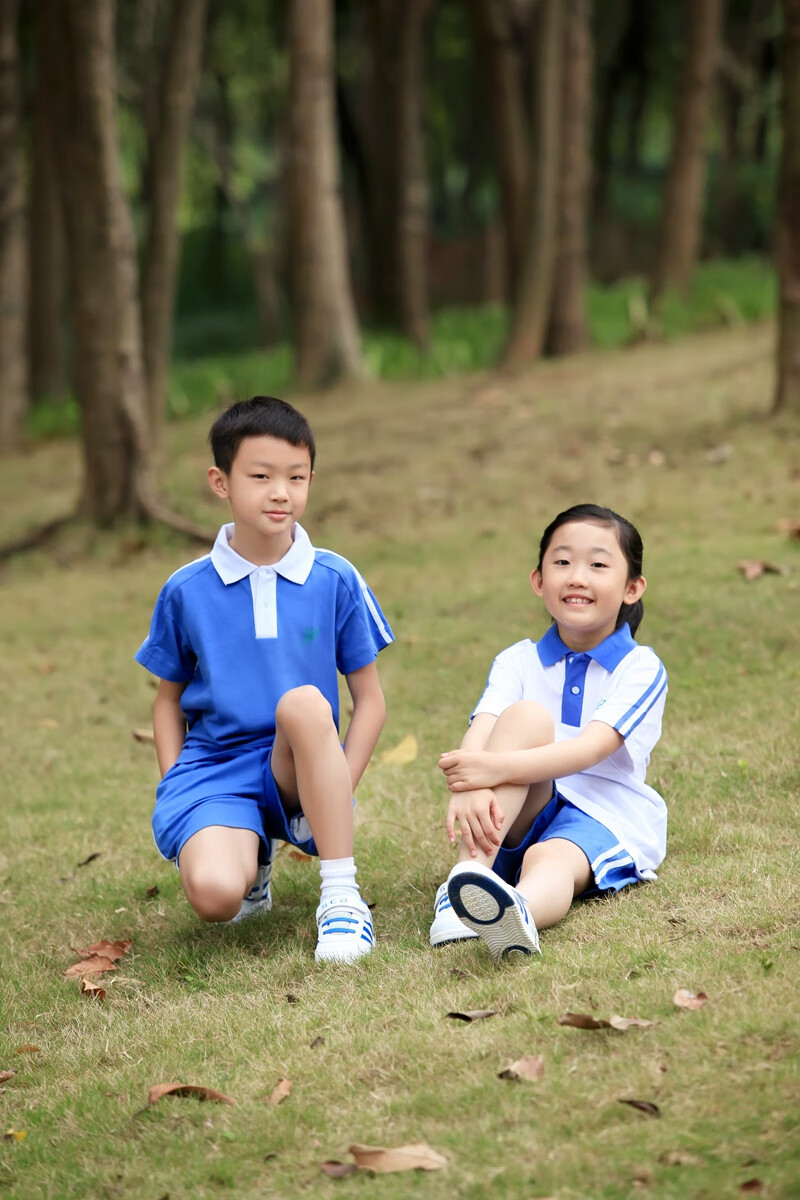 深圳莎臣豹校服 小学生女夏季运动服套 短裤 150cm