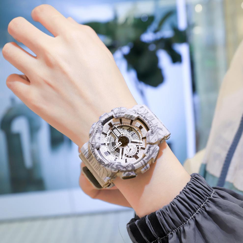 新款手表男款初中生学生潮流防水儿童青少年运动男生表机械表黑色收藏