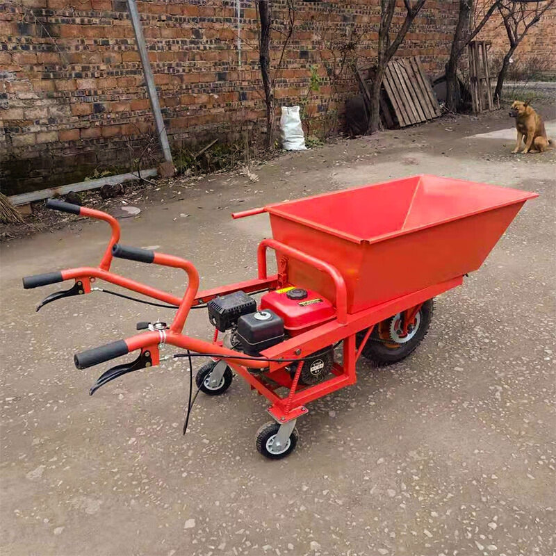鸡公车 汽油机 电动鸡公车工地手推车农用独轮车汽油机双轮油动山地