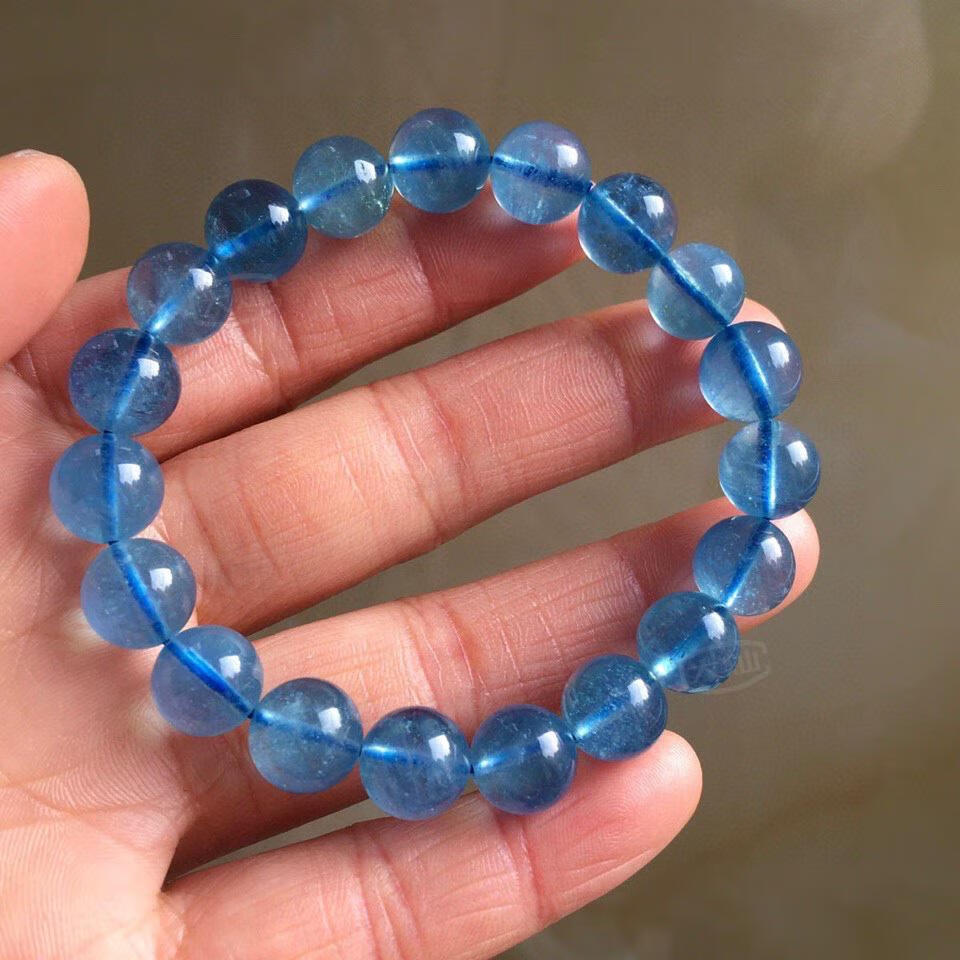 5毫米送礼单圈蓝水晶手串礼品实用虎年礼物 规格10.5毫米,重31.