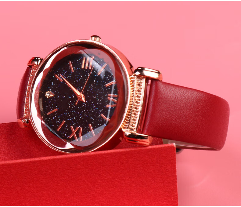 手表带代用阿玛尼天梭follifollie芙丽红色女表链121416mm新年红表带