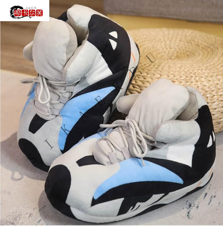 skaerfu抖音同款恶搞胖胖鞋椰子情侣棉拖鞋回到未来家居地板康扣棉鞋